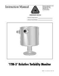Thumbnail of document Manual - ITM-3 Relative Turbidity Monitor
